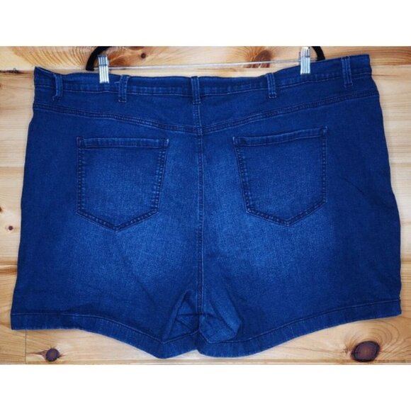 Gloria Vanderbilt Amanda Shorts Blue Denim Pockets Zip Stretch Size 24W - Picture 9 of 10